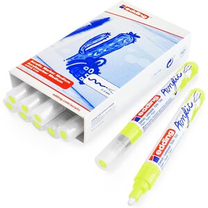 Marqueur acrylique moyen 5100 jaune fluOrescent 2-3 mm x 10 EDDING