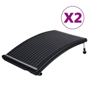 vidaXL Panneaux de chauffage solaire de piscine courbés 2 Pièces 110x65cm