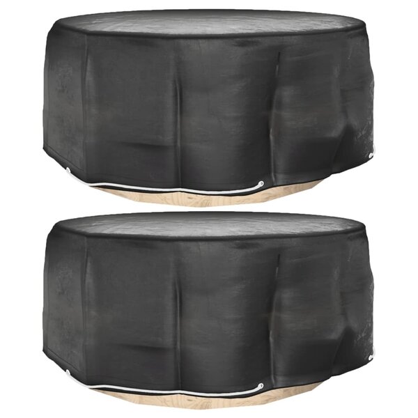 vidaXL Housses pour meubles de jardin 2 Pièces 10 œillets Ø260x90 cm rond