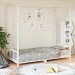 vidaXL Cadre de lit pour enfants blanc 90x190 cm bois de pin massif