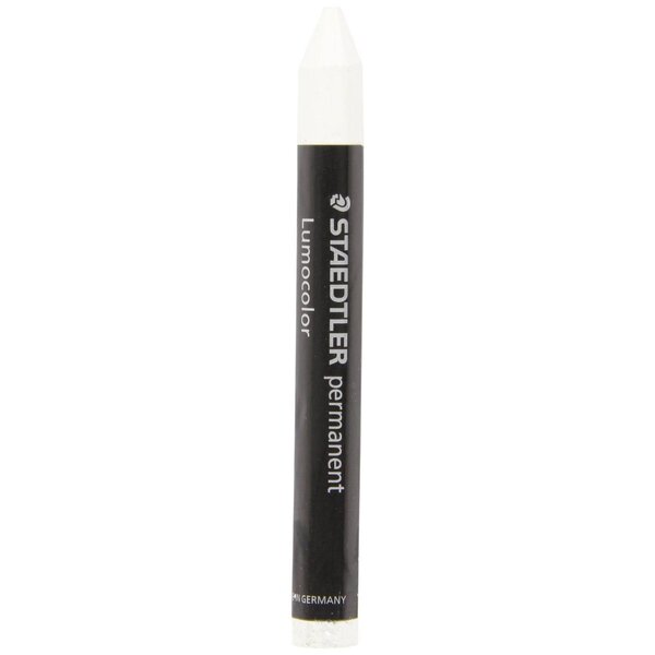 Lot de 12 craies 'Lumocolor' permanent omnigraph, blanc, craie STAEDTLER