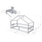 Lit cabane enfant LUCKY 80 x 180 bois naturel