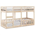 vidaXL Lit superposé 80x200 cm Bois de pin massif
