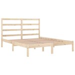 vidaXL Cadre de lit Bois de pin massif 140x200 cm