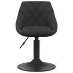 vidaXL Chaises pivotantes à manger lot de 2 Noir Velours