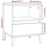 vidaXL Tables de chevet 2 Pièces Sonoma gris 40x35x50 cm
