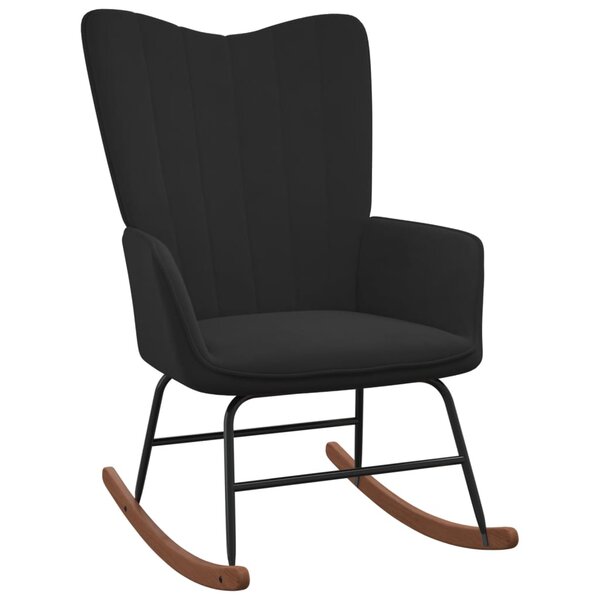 vidaXL Chaise à bascule Noir Velours