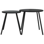 vidaXL Ensemble de meubles de balcon avec coussins 5 Pièces noir acier