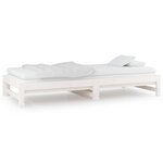 vidaXL Lit coulissant Blanc 2x(90x200) cm Bois de pin massif