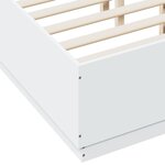 vidaXL Cadre de lit avec lumières LED blanc 120x190 cm bois ingénierie