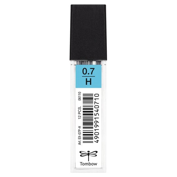 Etui de 12 Mine pour porte-mine pointe calibrée 0 7 mm dureté H x 12 TOMBOW