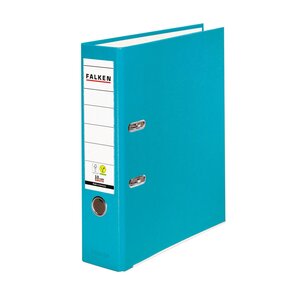 Classeur À Levier Pp A4 Dos De 80mm Vegan Noir - Turquoise - X 20 - Falken