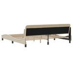 vidaXL Cadre de lit sans matelas crème 200x200 cm tissu