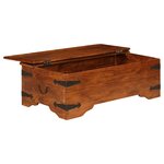 vidaXL Table basse Bois d'acacia solide avec finition miel 110x55x35cm