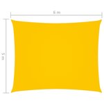 vidaXL Voile de parasol Tissu Oxford rectangulaire 5x6 m Jaune