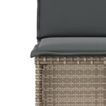 vidaXL Ensemble de bistro 3 Pièces avec coussins gris résine tressée