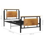 vidaXL Cadre de lit Métal 100x200 cm