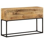 vidaXL Table console 120x30x75 cm Bois de manguier brut