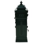 Boîte aux lettres à pilier aluminium vintage antirouille vert 02_0041555