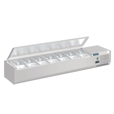 Saladette à poser de 5 à 10 gn 1/4 - polar - r600a - 1500 mm x330x435mm