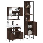 vidaXL Ensemble de meubles de salle de bain 3 Pièces Chêne marron