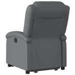 vidaXL Fauteuil inclinable Gris Similicuir