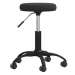 Chaise fauteuil siège pivotante de bureau informatique étude velours noir 02_0024167