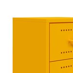 vidaXL Table de chevet jaune moutarde 36x39x60 5 cm acier