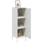 vidaXL Buffet haut blanc 36x39x113 cm acier