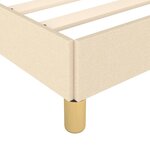 vidaXL Cadre de lit avec tête de lit Crème 80x200 cm Tissu