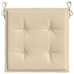 vidaXL Coussins de chaise jardin lot de 4 beige 40x40x3cm tissu oxford