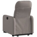 vidaXL Fauteuil inclinable taupe tissu