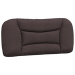 vidaXL Cadre de lit avec lumières LED marron foncé 90x200 cm tissu