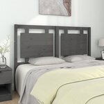 vidaXL Tête de lit Gris 145 5x4x100 cm Bois massif de pin