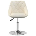 vidaXL Chaises à dîner pivotantes 4 Pièces Crème Velours