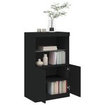 vidaXL Buffet avec lumières LED noir 60 5x37x100 cm