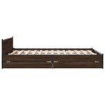 vidaXL Cadre de lit et tiroirs chêne marron 120x190 cm bois ingénierie