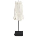 vidaXL Parasol à double tête avec LED blanc sable 449x245 cm