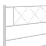 vidaXL Cadre de lit métal avec tête de lit blanc 180x200 cm
