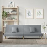 vidaXL Canapé-lit à gris clair tissu