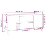vidaXL Meuble TV Chêne fumé 102x44 5x50 cm Bois d'ingénierie