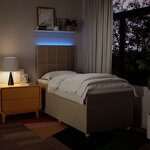 vidaXL Sommier à lattes de lit avec matelas Crème 80x200 cm Tissu