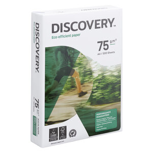 Ramette papier discovery faible grammage a4 75 gr - 500 feuilles - blanc - lot de 5