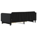 vidaXL Lit de jour avec gigogne et tiroirs noir 100x200 cm velours