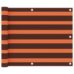 vidaXL Écran de balcon Orange et marron 75x600 cm Tissu Oxford