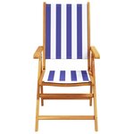 vidaXL Chaises inclinables de jardin lot de 6 tissu et bois massif