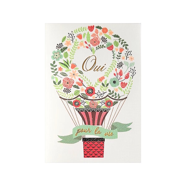 Carte de voeux - mariage - oui pour la vie