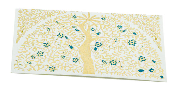 PAPERTREE GAIA Lot de 5 Enveloppes cadeau 19*10 Blanc