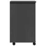 vidaXL Armoire roulante avec tiroirs MOSS gris bois de pin solide
