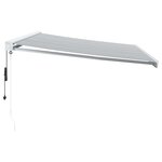 vidaXL Auvent rétractable anthracite et blanc 5x3 m tissu et aluminium